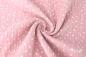 Preview: 0,5 MTR. ♥ PüNKTCHEN DouBLE GAUZE - RoSE/WeiSS - Baumwollstoff ♥