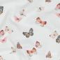 Preview: 0,5 MTR. ♥ MUSSELIN PASTELL BUTTERFLYS SCHMETTERLINGE ♥