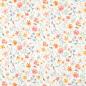 Preview: 0,5 MTR. ♥ MUSSELIN FLOWERS APRICOT ♥