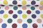 Preview: 0,5 MTR. ♥ DOTS REGENJACKEN STOFF PASTELL PUNKTE NATUR ♥