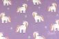 Preview: 0,5 MTR. ♥ UNICORN GLITTER EINHORN JERSEY - FLIEDER ♥