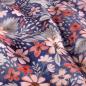 Preview: 0,5 MTR. ♥ SOFT SWEAT AUTUMN FLOWERS NAVY ♥