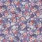 Preview: 0,5 MTR. ♥ SOFT SWEAT AUTUMN FLOWERS NAVY ♥