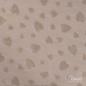 Preview: 0,5 MTR. ♥ FROTTEE HEARTS JACQUARD TAUPE ♥