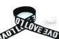 Preview: 1 MTR. LOVE GuMMIBAND SCHWARZ - 4cm