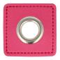 Preview: 1 STÜCK KuNSTLEDER ÖSEN Patch PINK - 8mm - SILBER