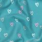 Preview: 0,5 MTR. ♥ WEICHER FEINCORD GlITZER HEARTS PETROL  ♥