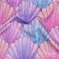 Preview: 0,5 MTR. ♥ COLORFUL GLITZER MERMAID SHELLS FRENCH TERRY ♥