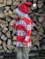 Preview: 0,5 MTR. ♥ SOFT SWEAT ELCH NIKO WeiHNACHTSTRAUM - ROT - EIGENPRODUKTION  ♥