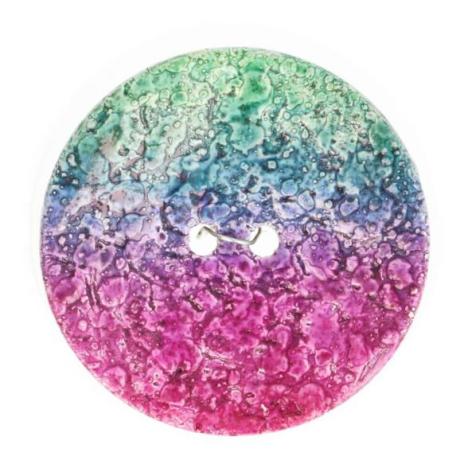 1 Stück ♥ KOKOSKNOPF MULTICoLor PINK/AQUA - HOLZKNOPF - 20mm ♥