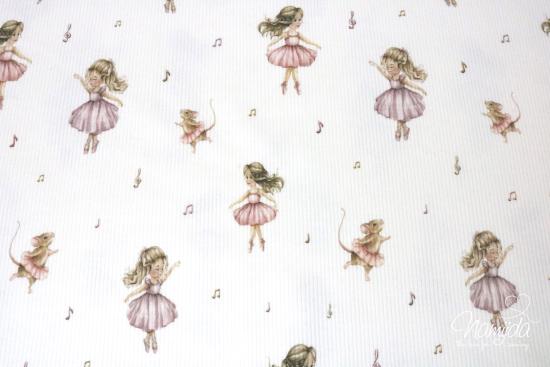 0,5 MTR. ♥ RIPPSTRICK JERSEY BALLERINA LIEBE ♥