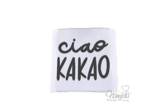 1 STCK. ♥ XL NAMIJDA EP WEBETIKETTEN - CIAO KAKAO - WEISS ♥