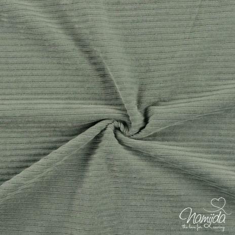 0,5 MTR. ♥ BREITCORD JERSEY - DUSTY MINT - ELASTISCH ♥