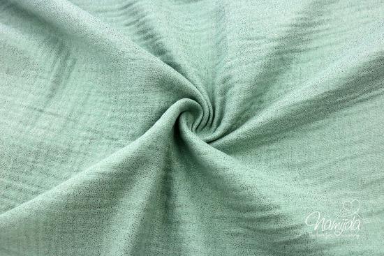 0,5 MTR. ♥ MuSSELIN DouBLE GAUZE - GLiTZeR - Mint ♥