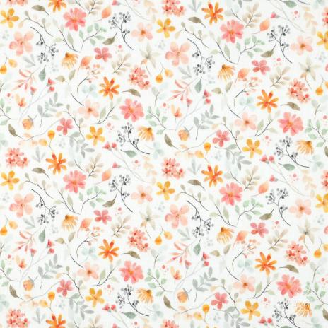 0,5 MTR. ♥ MUSSELIN FLOWERS APRICOT ♥