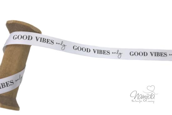 1 MTR - EIGENPRODUKTION HOODIE SATINBaND - GOOD ViBES only