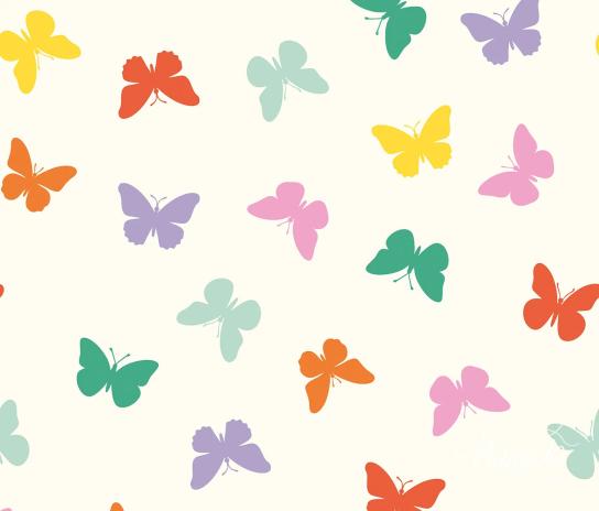 0,5 MTR.  BUTTERFLY MULTICOLOR JERSEY