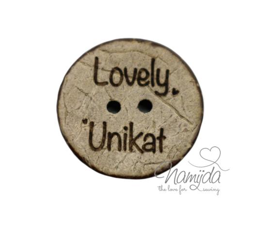 1 Stück ♥ EIGENPRODUKTION KOKOSKNOPF Lovely Unikat...  - HOLZKNOPF - 22mm ♥