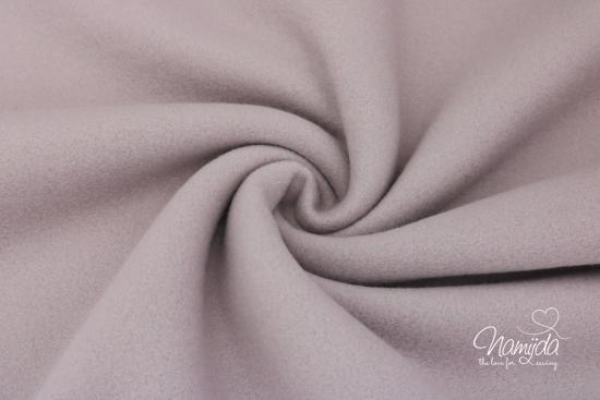 0,5 MTR. ♥ BIO Doubelface Baumwollfleece MAUVE - 100% Baumwolle ♥