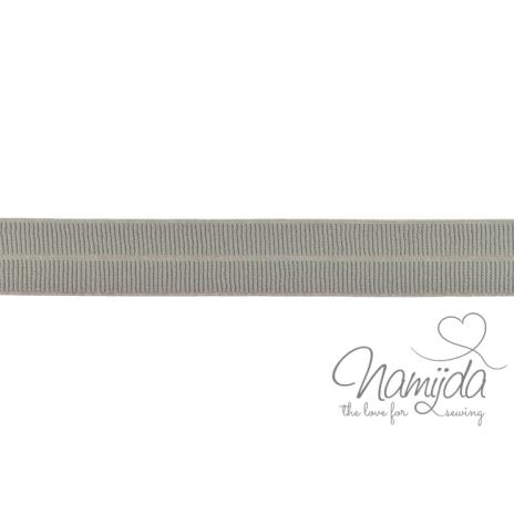 1 MTR. ♥ Elastisches Einfassband MATT - GRAU - 20mm ♥