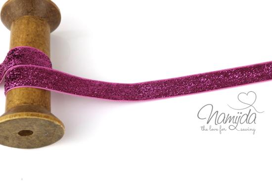 1 MTR. ♥ LUREX GLiTZERBAND PiNK - 15mm ♥