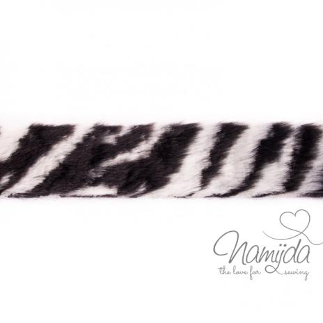 1 MTR. ♥ KUNST FeLLBORTE ZEBRA - 4cm ♥