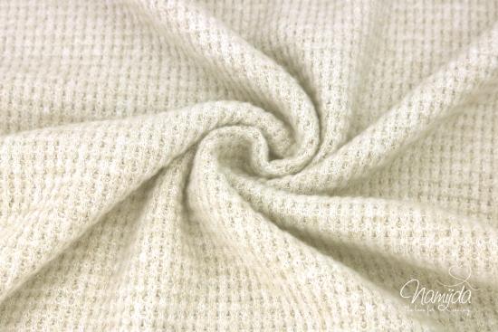 0,5 MTR.  SUPER WEICHER SOFT STRICKSTOFF CREME MELIERT ♥