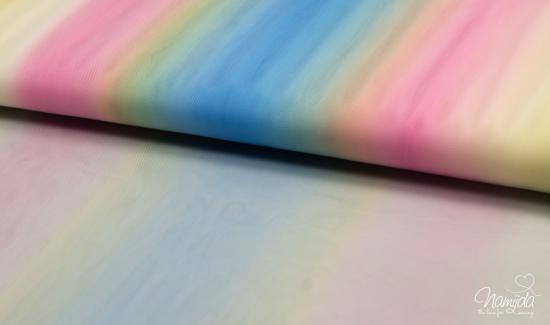 0,5 MTR. ♥ WEICHER SOFT FARBVERLAUF RAINBOW MuLTICoLour TüLL ♥