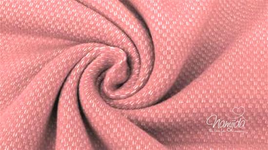 0,5 MTR. Jacquard Baumwoll Sweat Meliert MAUVE - Lammfleece