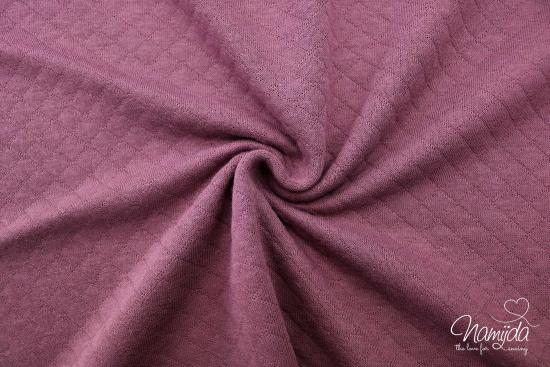 0,5 MTR. ♥ BAUMWOLL STEPPSTOFF AUBERGINE ♥