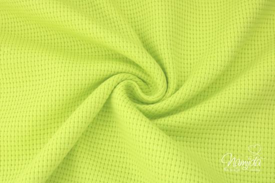 0,5 MTR. WAFFEL JERSEY 100% BAUMWOLLE - GELB/LIME