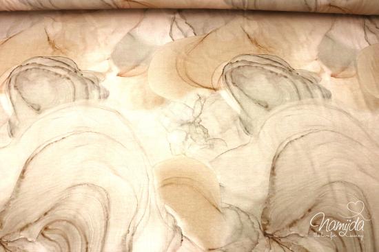 0,5 MTR. ♥ SOFT AQUARELL PAINTING JERSEY - TAUPE ♥