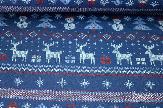 0,5 MTR. ♥ WeiHNACHTSTRAUM  NAVY EIGENPRODUKTION ♥