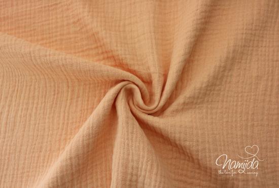 0,5 MTR. ♥ DouBLE GAUZE - Musselin PEACH - Baumwollstoff ♥