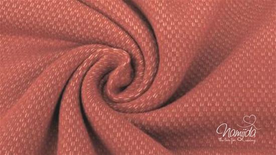 0,5 MTR. Jacquard Baumwoll Sweat Meliert TeRRaCoTTa - Lammfleece