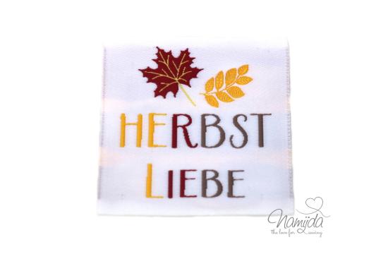 1 STCK. ♥ XL NAMIJDA EP WEBETIKETTEN - HERBSTLIEBE ♥