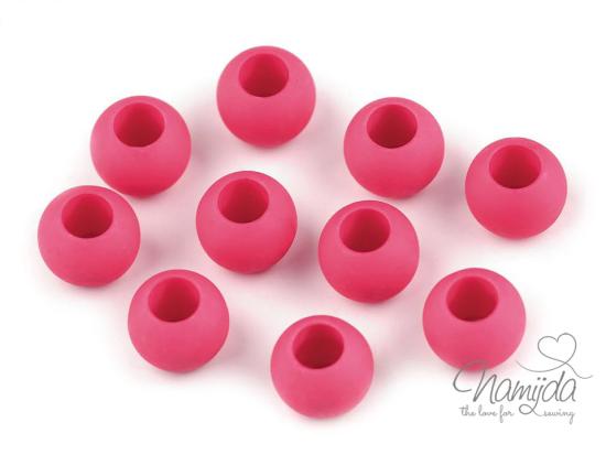 10 Stück ♥ KUNSTSTOFF PERLEN - PINK - 10x11mm ♥