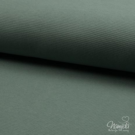 0,5 MTR. WAFFEL JERSEY 100% BAUMWOLLE - DuSTY MINT