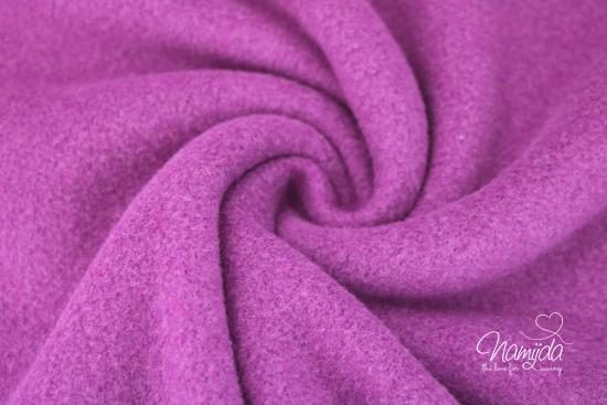 0,5 MTR. ♥ BIO Doubelface Baumwollfleece DARK PINK - 100% Baumwolle ♥