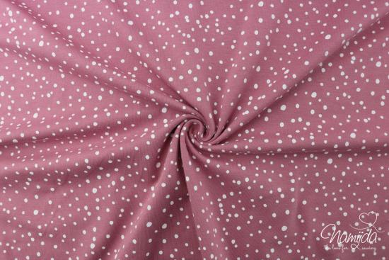 0,5 MTR. ♥ Jersey Different Dots ANTIKROSA  / Weiss - Punktejersey ♥