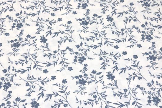 0,5 MTR. ♥ VISKOSE FLOWERS - JEANS ♥