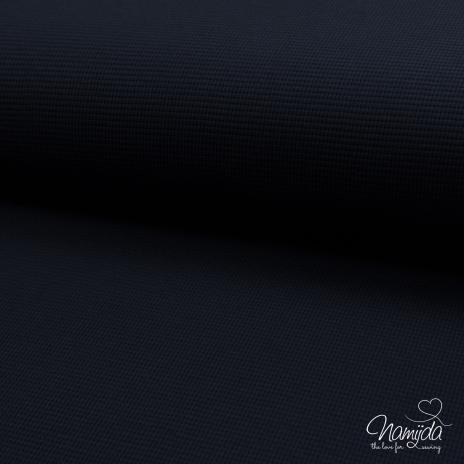 0,5 MTR. WAFFEL JERSEY 100% BAUMWOLLE - NAVY