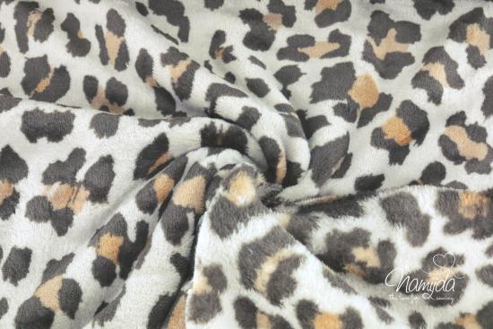 0,5 MTR. ♥ FLEECE LEO SAND  ♥