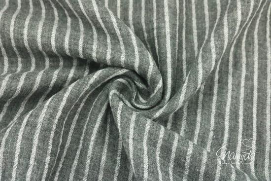 0,5 MTR. ♥ MUSSELIN STRIPES  GRAU ♥