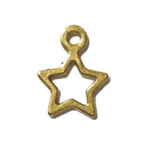 1 Stück - STERN Anhänger  - GoLD- 14mm