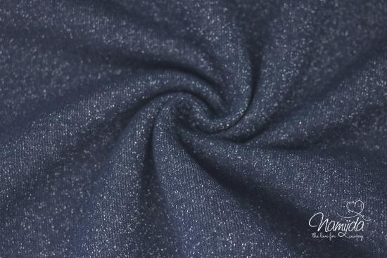 0,50 MTR. KuSCHLIGER GLITZER SWEAT - NAVY