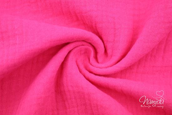 0,5 MTR. ♥ DouBLE GAUZE - Musselin PINK - Baumwollstoff ♥