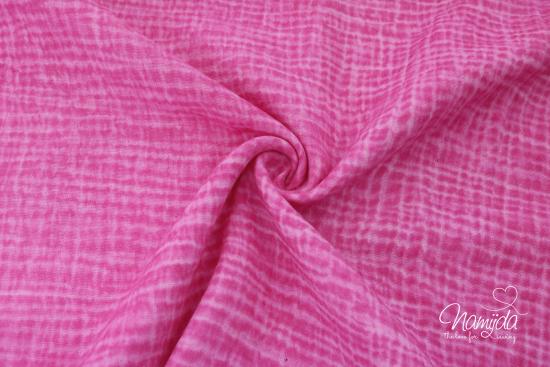 0,5 MTR. ♥  WASHED TIE DYE MUSSELIN - PINK ♥