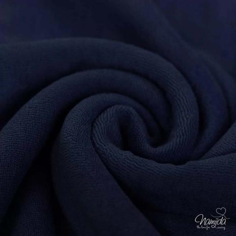 0,5 MTR. ♥  FROTTEE STRETCH NAVY ♥