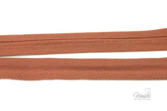 1 MTR. ♥ Elastisches Jersey Schrägband - HELLBRAUN ♥